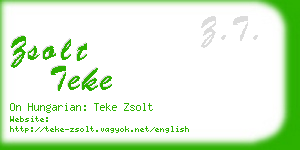 zsolt teke business card